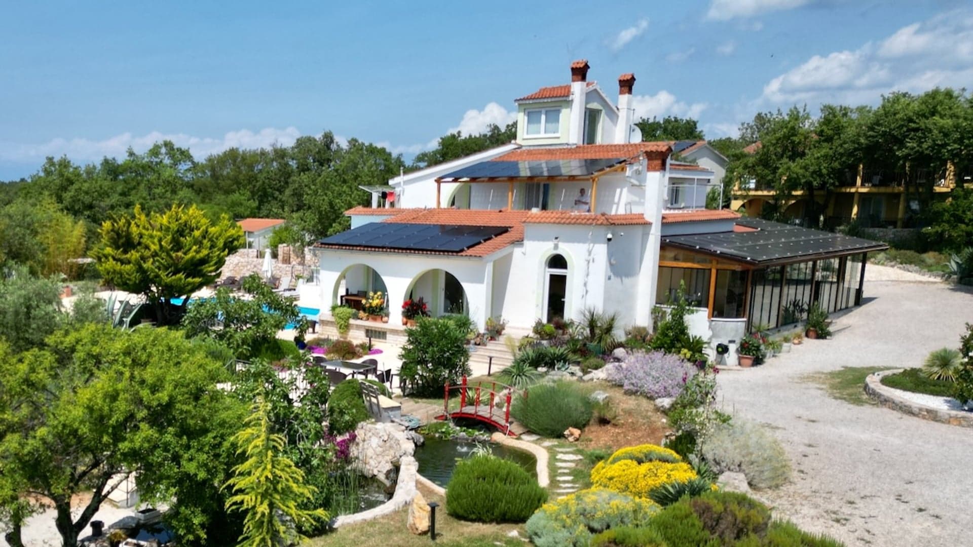 Central Villa at Lotus Resort, seen from the garden